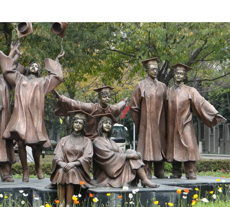 校園學士服人物銅雕-校園人物銅雕 學生服人物銅雕 校園學士服人物銅雕-校園人物銅雕 學生服人物銅雕