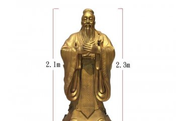 學校鑄銅孔子行教像-學校孔子行教像 鑄銅孔子