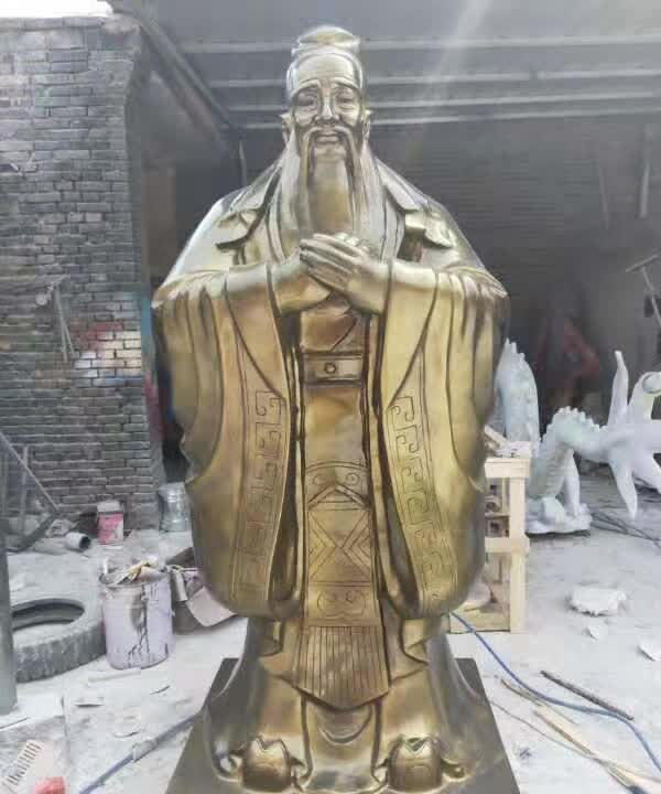 校園玻璃鋼仿銅先師孔子雕像-玻璃鋼仿銅孔子 校園孔子雕像 校園玻璃鋼仿銅先師孔子雕像-玻璃鋼仿銅孔子 校園孔子雕像高清圖片