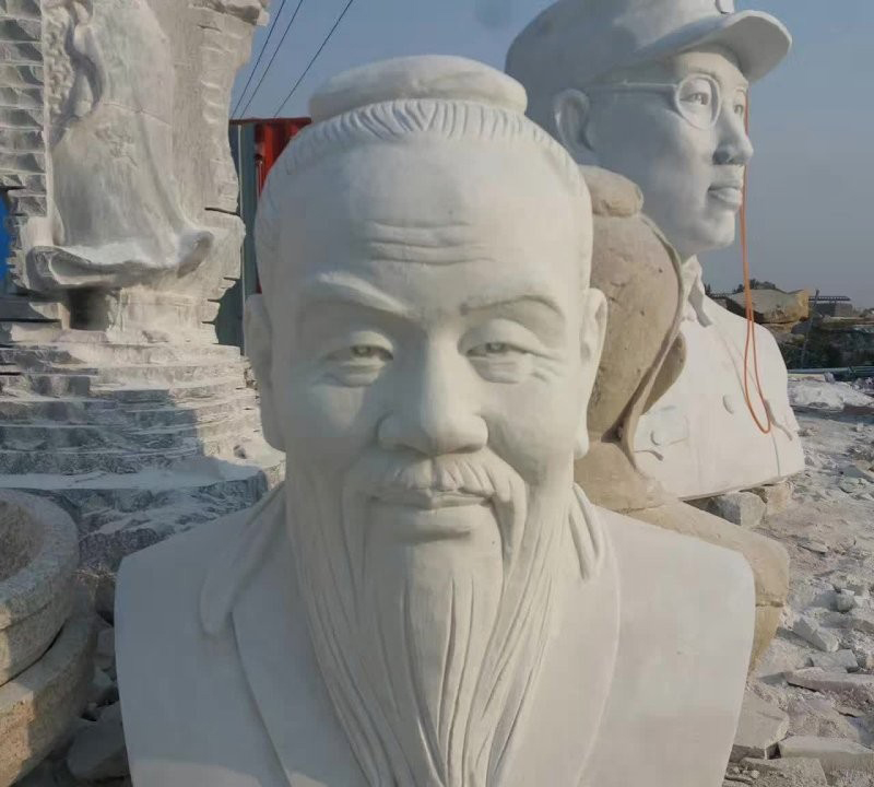 漢白玉校園石雕孔子頭像-校園石雕孔子頭像 漢白玉孔子頭像石雕 漢白玉校園石雕孔子頭像-校園石雕孔子頭像 漢白玉孔子頭像石雕高清圖片