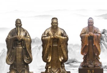 學校銅雕孔子行教像-學校孔子行教像 銅雕孔子