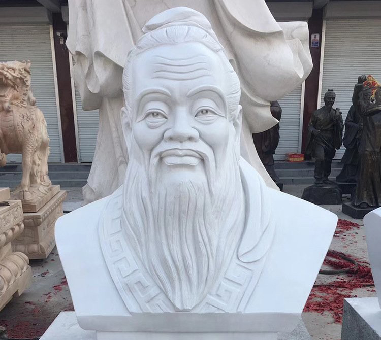 校園漢白玉孔子胸像石雕-校園孔子胸像石雕 漢白玉孔子石雕 校園漢白玉孔子胸像石雕-校園孔子胸像石雕 漢白玉孔子石雕高清圖片