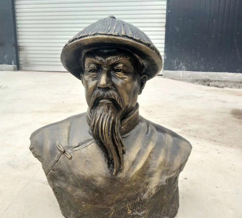 古代名人林則徐頭像校園銅雕-古代名人林則徐銅雕 校園銅雕 古代名人林則徐頭像校園銅雕-古代名人林則徐銅雕 校園銅雕高清圖片