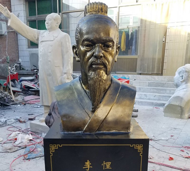 校園玻璃鋼仿銅李悝頭像雕塑-校園古代名人雕塑 玻璃鋼李悝頭像雕塑 校園玻璃鋼仿銅李悝頭像雕塑-校園古代名人雕塑 玻璃鋼李悝頭像雕塑高清圖片