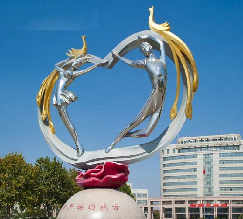 校園不銹鋼鳳凰和學生雕塑-校園不銹鋼鳳凰雕塑 不銹鋼鳳凰和學生雕塑 校園不銹鋼鳳凰和學生雕塑-校園不銹鋼鳳凰雕塑 不銹鋼鳳凰和學生雕塑