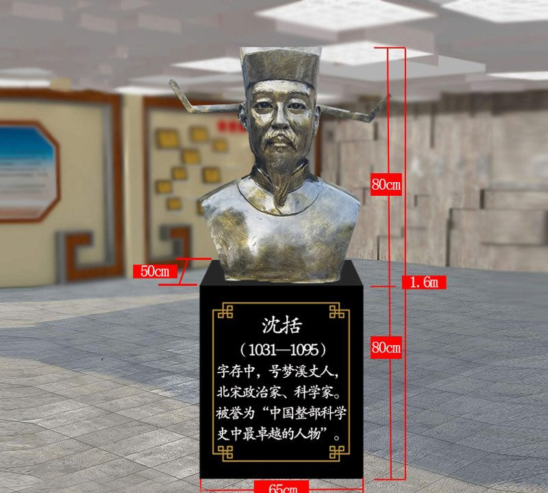 校園古代名人沈括頭像銅雕-校園古代名人銅雕 沈括銅雕 校園古代名人沈括頭像銅雕-校園古代名人銅雕 沈括銅雕高清圖片