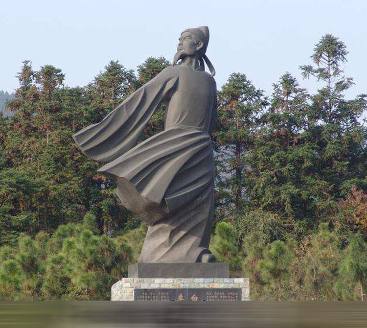 銅雕校園古代名人李白-銅雕校園古代名人 校園李白銅雕 銅雕校園古代名人李白-銅雕校園古代名人 校園李白銅雕高清圖片