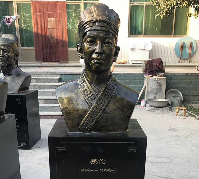 校園古代名人蔡倫頭像銅雕-校園古代名人銅雕 蔡倫銅雕 校園古代名人蔡倫頭像銅雕-校園古代名人銅雕 蔡倫銅雕高清圖片