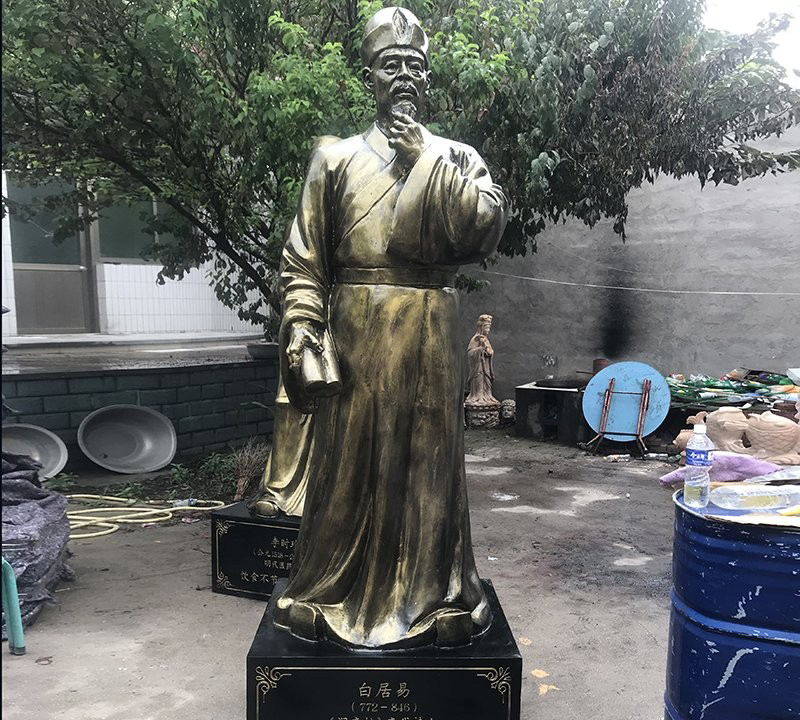 銅雕校園古代名人白居易-校園名人銅雕 銅雕白居易 銅雕校園古代名人白居易-校園名人銅雕 銅雕白居易