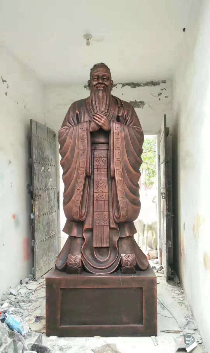 玻璃鋼仿銅校園孔子雕塑-玻璃鋼仿銅孔子雕塑 校園孔子雕塑 玻璃鋼仿銅校園孔子雕塑-玻璃鋼仿銅孔子雕塑 校園孔子雕塑高清圖片