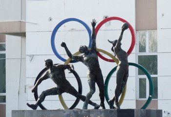 奧運五環運動人物雕塑-奧運五環雕塑 奧運人物雕塑