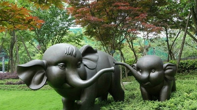 公園卡通大象母子銅雕-公園大象母子銅雕 卡通大象銅雕 公園卡通大象母子銅雕-公園大象母子銅雕 卡通大象銅雕高清圖片