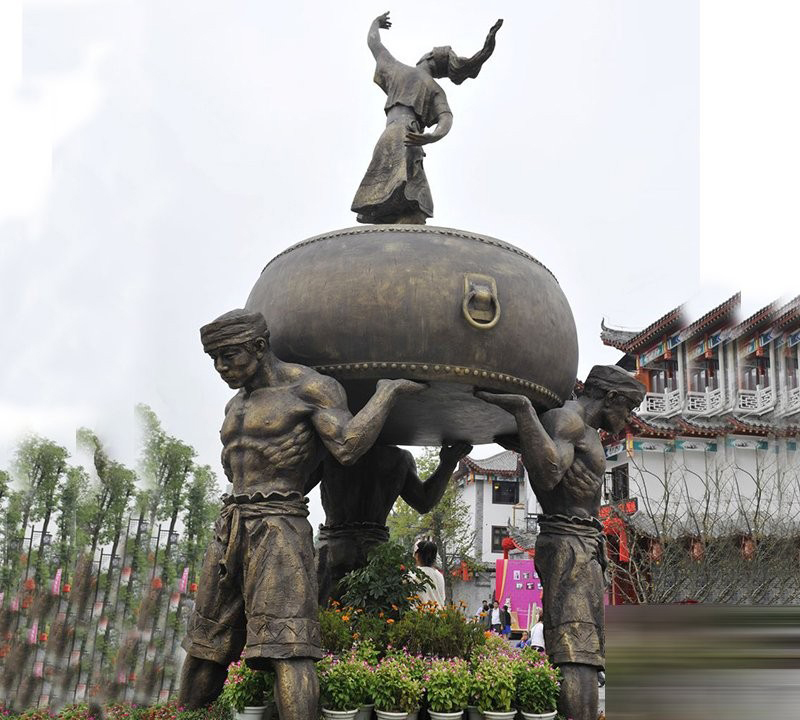 景區少數民族人物敲鼓銅雕-少數民族人物銅雕 敲鼓銅雕 景區少數民族人物敲鼓銅雕-少數民族人物銅雕 敲鼓銅雕