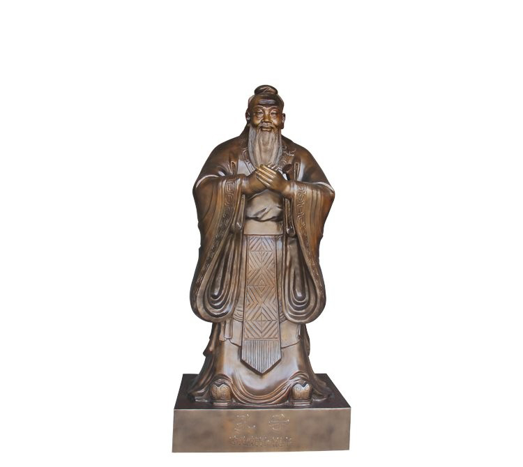 校園古代名人孔子銅雕像-校園孔子銅雕 古代名人銅雕孔子