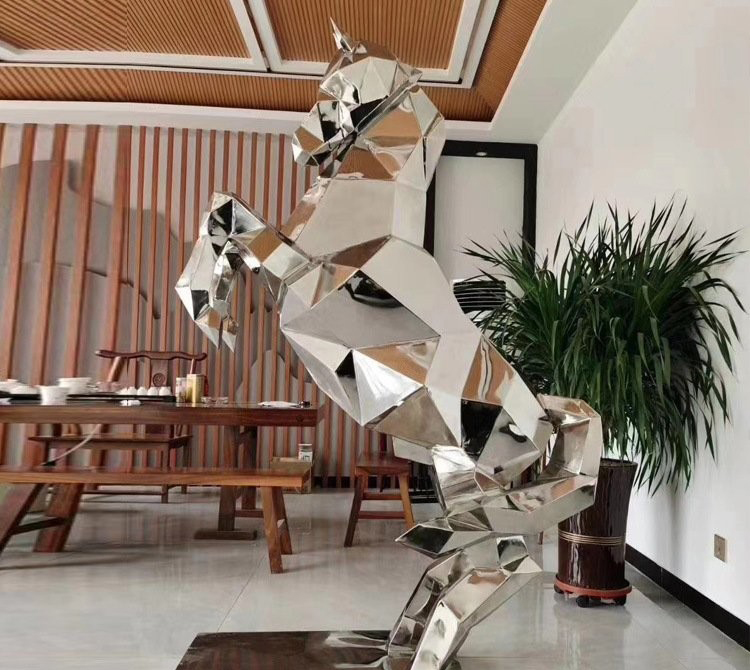 不銹鋼鏡面幾何馬雕塑-不銹鋼幾何馬雕塑 不銹鋼鏡面馬雕塑 不銹鋼鏡面幾何馬雕塑-不銹鋼幾何馬雕塑 不銹鋼鏡面馬雕塑