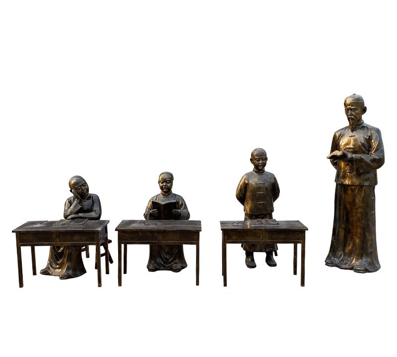 古代私塾教書人物銅雕-古代私塾人物銅雕 教書人物銅雕 古代私塾教書人物銅雕-古代私塾人物銅雕 教書人物銅雕