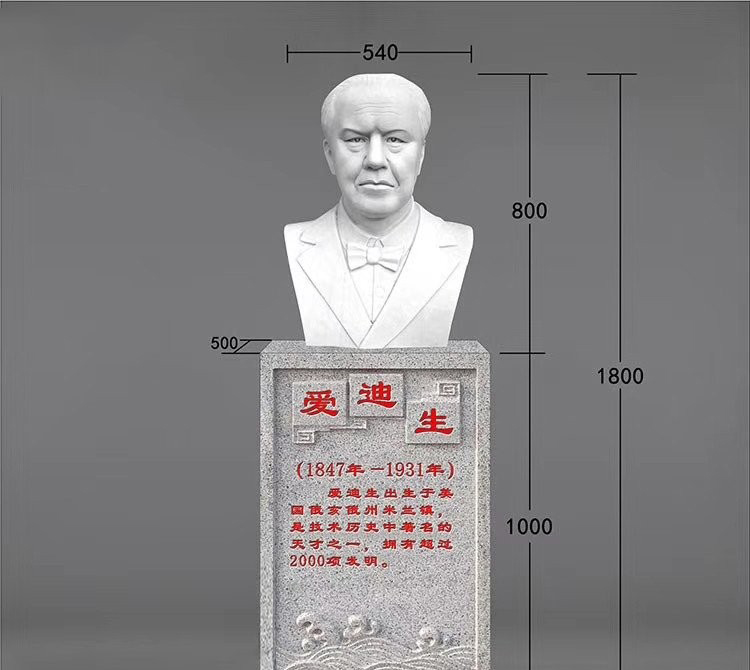 西方名人愛迪生頭像石雕-西方名人石雕 愛迪生頭像石雕 西方名人愛迪生頭像石雕-西方名人石雕 愛迪生頭像石雕