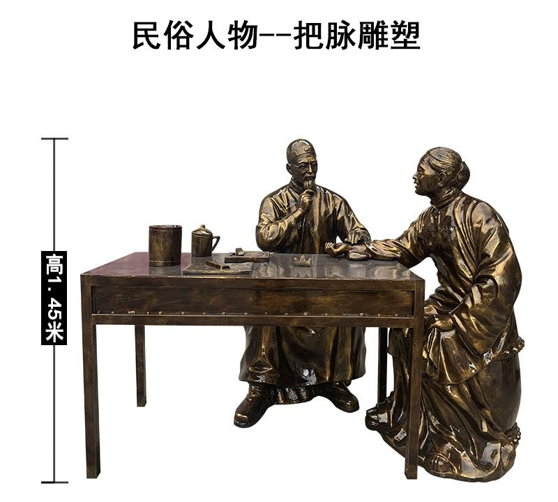 民俗把脈人物銅雕-民俗人物銅雕 把脈人物銅雕 民俗把脈人物銅雕-民俗人物銅雕 把脈人物銅雕高清圖片