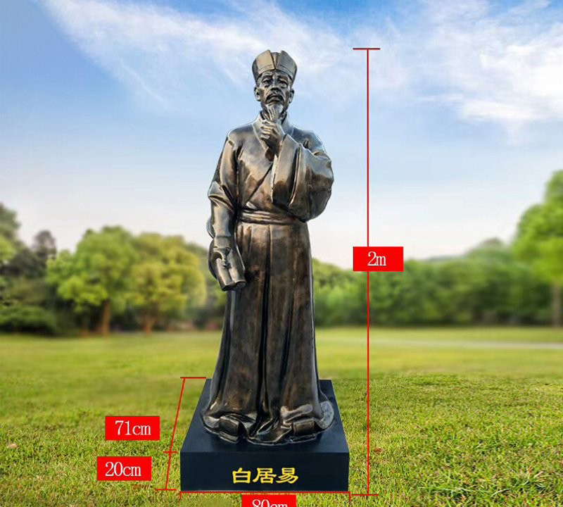 校園古代名人白居易銅雕像-校園古代名人銅雕 白居易銅雕 校園古代名人白居易銅雕像-校園古代名人銅雕 白居易銅雕