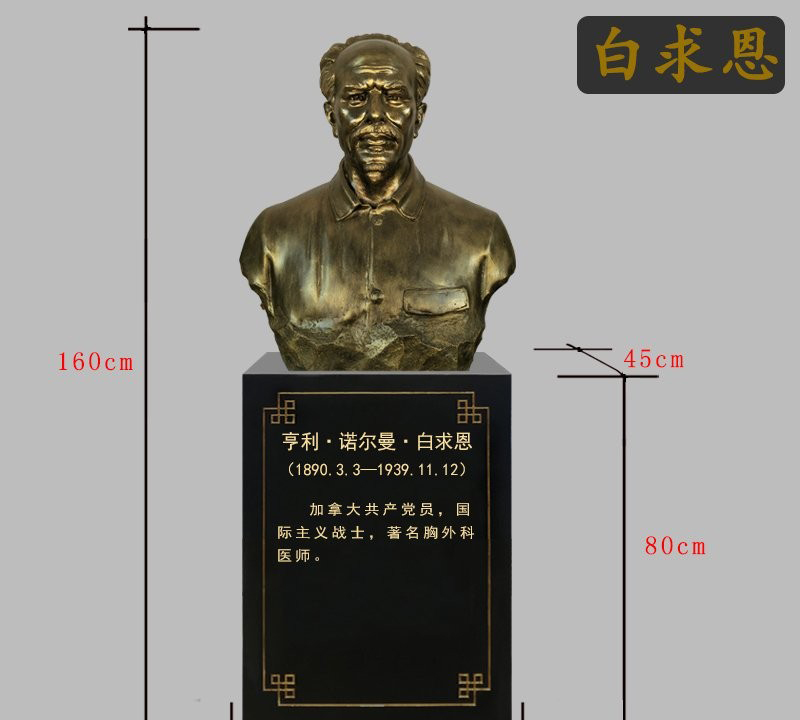 西方名人白求恩胸像銅雕-西方名人銅雕 白求恩胸像銅雕 西方名人白求恩胸像銅雕-西方名人銅雕 白求恩胸像銅雕高清圖片