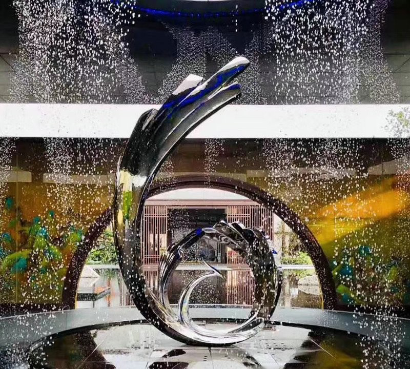 不銹鋼鏡面抽象鳳凰噴泉雕塑-不銹鋼鏡面抽象鳳凰雕塑 抽象鳳凰噴泉雕塑 不銹鋼鏡面抽象鳳凰噴泉雕塑-不銹鋼鏡面抽象鳳凰雕塑 抽象鳳凰噴泉雕塑高清圖片