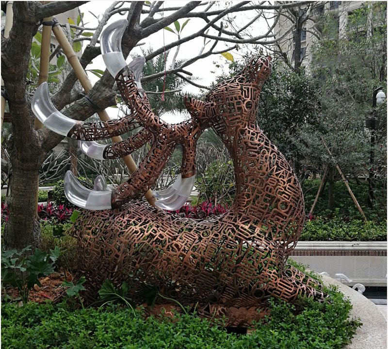 小區不銹鋼鏤空文字鹿雕塑-小區不銹鋼鹿雕塑 不銹鋼鏤空鹿雕塑 小區不銹鋼鏤空文字鹿雕塑-小區不銹鋼鹿雕塑 不銹鋼鏤空鹿雕塑